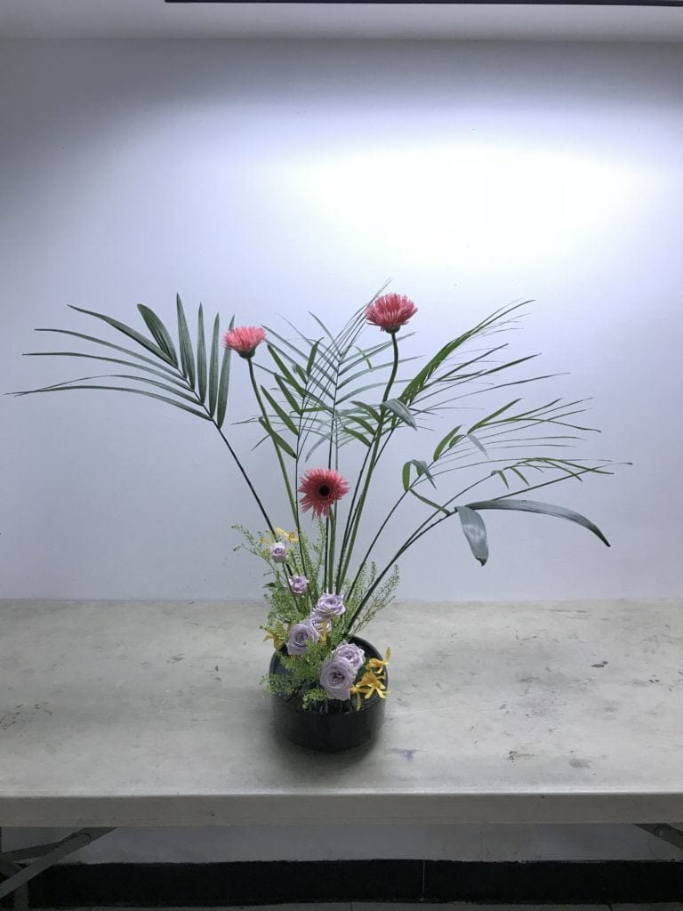 What We Did In Ikebana Class - Teepee Palm's New Image - Ikebana ...